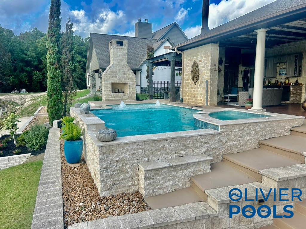 Modern Pool Remodel with LED Lighting
